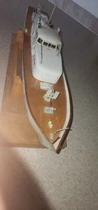 Mid 20th century Wooden Model electric boat - Picture 1 of 9