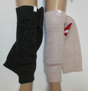 Girls 12" Capezio legwarmers metallic threads black or pink 11714C  - Picture 1 of 6