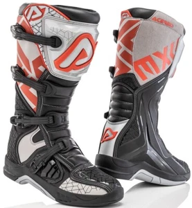 STIVALI MOTO CROSS ENDURO ACERBIS X-TEAM BLACK GREY RED NERO GRIGIO ROSSO TG 43 - Picture 1 of 6