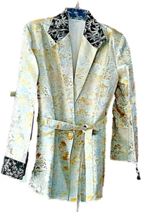 ATEMBERAUBEND! 50er Jahre Damen Abendjacke Seide Brokatmuster aus Japan - Bild 1 von 12