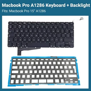 Apple MacBook Pro 15" A1286 (2009 - 2012) Replacement Keyboard + Backlight UK - Picture 1 of 1