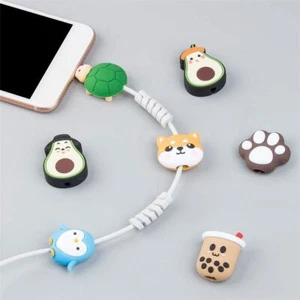 Plug Protective Cable Cord Case USB Cable Protector Winder Cover Data Line Bite - Photo 1 sur 20