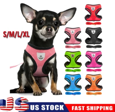 Cat Dog Pet Harness Adjustable Control Vest Dogs Reflective S M L XL Leash - Image 1 of 4
