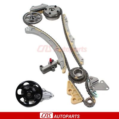 Timing Chain Kit w/ Intake Cam Sprocket Water Pump Fits 03-07 Honda CR-V 2.4L Foto 1 de 4