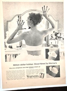 Zeitschrift Printanzeige für Warner's BHs Vintage von 1957 Life Magazine - Bild 1 von 1