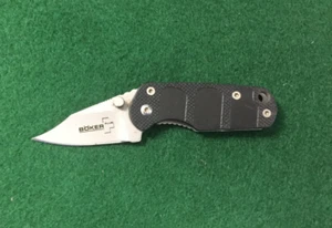 Boker Plus Plain Blade Linerlock AUS 8 Folding Pocket Knife 5913 Key chain - Picture 1 of 7