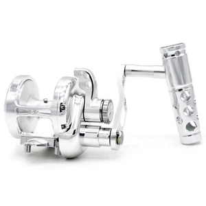 CAMEKOON Big-Game Salzwasserrolle Multirolle Silber Schiebebremse Aluminum-Rolle - Bild 1 von 14