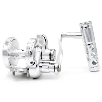 CAMEKOON Big-Game Salzwasserrolle Multirolle Silber Schiebebremse Aluminum-Rolle - Bild 1 von 4