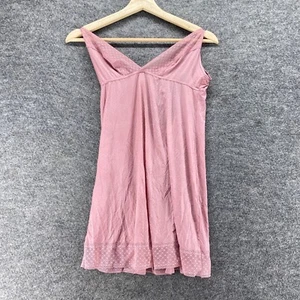 Victoria's Secret Night Gown Women S Small Pink Polka Dot Lace V-Neck Sleeveless - Picture 1 of 7