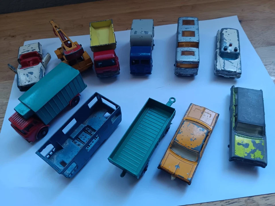 Matchbox Lesney Lot Of 11 Vehicles RARE Variations 1960s (SEE PHOTOS) - Image 1 of 4