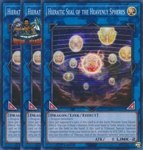 Yugioh! 3x Sello Hieratico de las Esferas Celestiales RA02-EN039 Ultra Raro 1ª Edición Casi Nuevo - Imagen 1 de 1