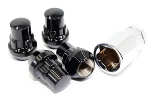 4 Black Acorn Bulge Wheel Lug Nut Locks 12x1.5 for Toyota Tacoma FJ Cruiser - Picture 1 of 7