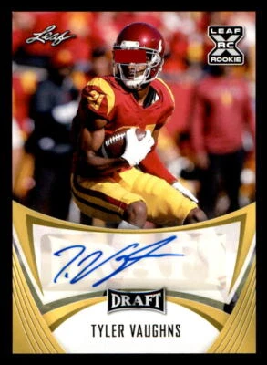 2021 Leaf Draft AUTO Gold #BATV1 Tyler Vaughns (ref 225296) - Image 1 of 2
