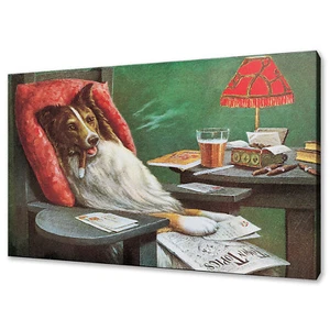 Cassius Marcellus Coolidge Soltero Perro Estampado en Lona Imagen Arte de Pared - Imagen 1 de 7