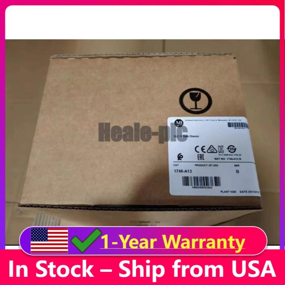 New Sealed AB 1746-A13  SLC 500 13 Slots PLC Chassis Rack 1746A13 US Free Tax - Image 1 of 1