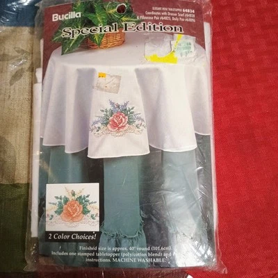 Bucilla Special Edition Cross Stitch Elegant Rose Tabletopper #64834 New  - Image 1 of 4