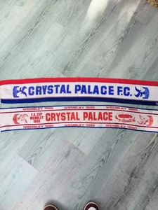 2 X Vintage Crystal Palace Scarfs Memorabilia Wembley 1990 90s Retro Man Cave - Picture 1 of 5