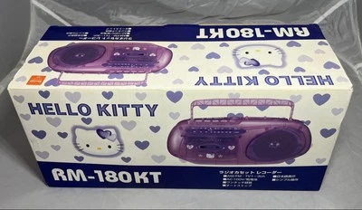 Radio Cassette Grabadora Sanrio Hello Kitty Boombox RM-180KT Púrpura Transparente Sin Usar Foto 1 de 4