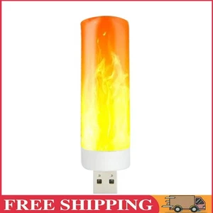 LED Flame Effect Candle Lamp 5V USB Atmosphere Light for Camping Lighting (1Pc) - Bild 1 von 10
