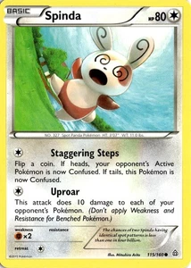Pokémon Spinda XY Primal Clash 115/160 Common Light Play LP Card Scan 2015 - Picture 1 of 2