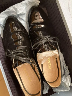 woman 6.0US Prada Black Patent Leather Loafers - Image 1 of 4