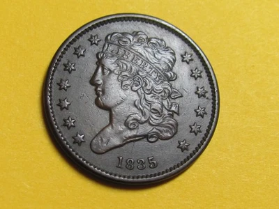 1835 HALF CENT  NICE HIGH  GRADE COIN - Image 1 of 2