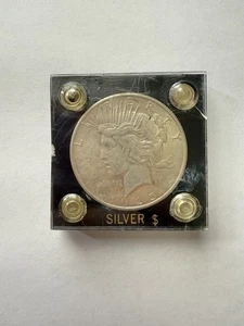 1925 P Peace Silver Dollar $1 Philadelphia Mint 90% Silver in Holder - Picture 1 of 2