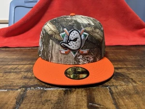 Anaheim Mighty Ducks Duck Hunt Realtree Camo Orange New Era Fitted 7 3/4 Grün - Bild 1 von 24