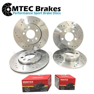 FRONT REAR BRAKE DISCS &PADS FOR NISSAN PATHFINDER 2.5dCi 4.0 05-15 DRILL GROOVE - Picture 1 of 1