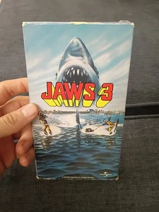 Jaws 3 VHS 1983 Dennis Quaid 80s Vintage Horror Classic Used Nice See Pics S - Picture 1 of 8