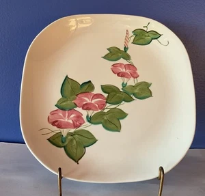 Red Wing Pottery Pink Morning Glory Dinner Plate 10.5" mint No Crazing - Picture 1 of 8