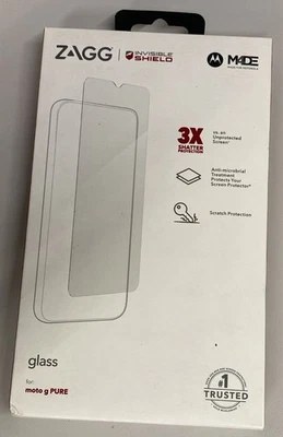 Protector Pantalla Cristal Protector Invisible Zagg para Moto G Pure Foto 1 de 3