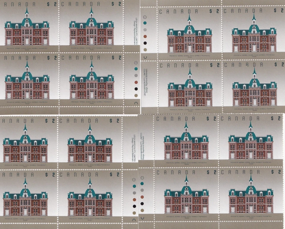Canada Stamps MNH/ Set of 4 Inscription Blocks Provincial Normal School Truro - Image 1 of 1