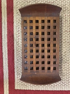 Mid Century Modern Dansk JHQ Denmark Teak Lattice Tray 1960s  charcuterie board - Picture 1 of 9