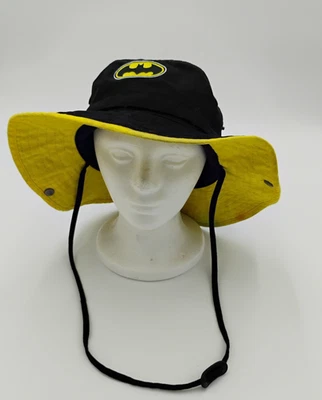 Бэтмен ведро шляпа Boonie шляпа желтый и черный с защелками и вентиляционными отверстиями - Изображение 1 из 4