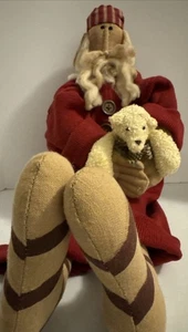 Honey and Me Primitive Santa Claus 18”" Tall With Teddy Bear Christmas Decor - Picture 1 of 16