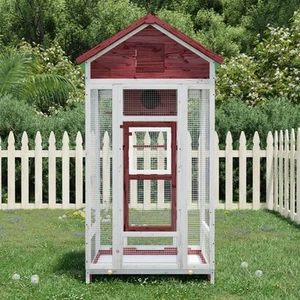 vidaXL Voliere Mokka 91,5x53x170 cm Massivholz Kiefer - Bild 1 von 8