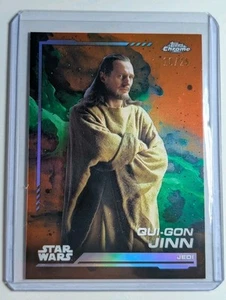 Topps Cromo Star Wars 2024 -/25 Naranja Paralelo 128 Qui-Gon Jinn - Imagen 1 de 2