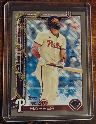 25 Topps Xmas Edition Harper/Wheeler/Realmuto/Abel With Schmidt MVP /99 - Image 1 of 4