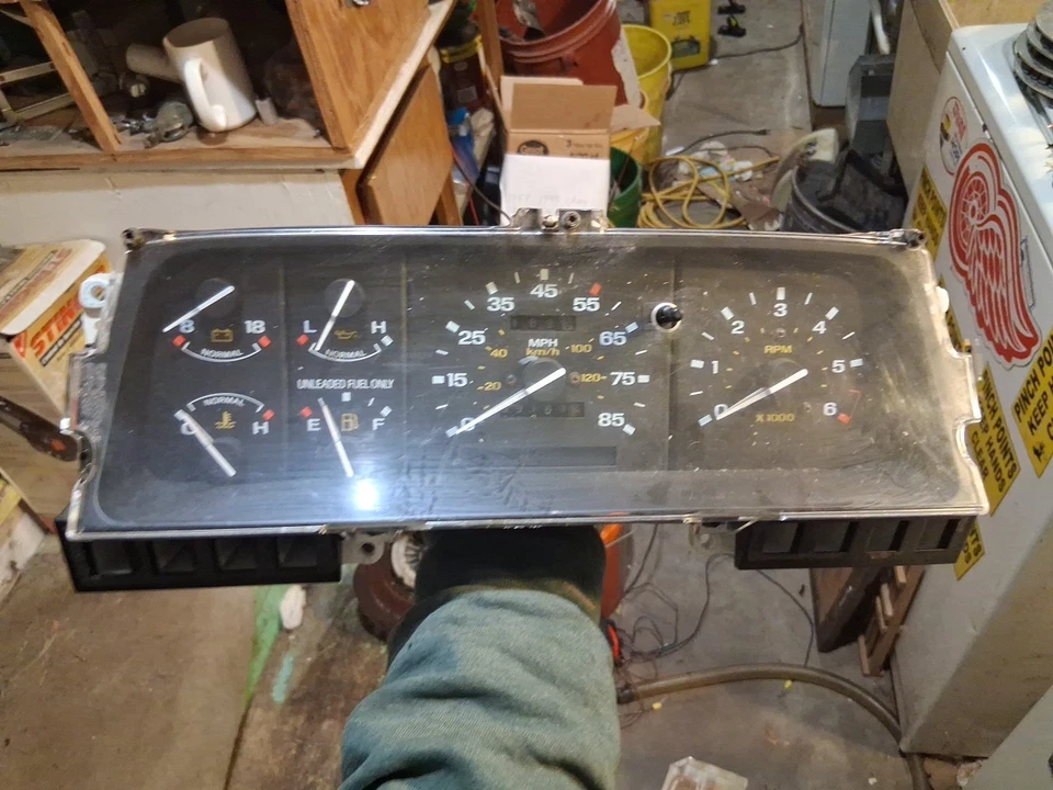 Ford Ranger 1989-1992 panel de instrumentos calibre panel velocímetro RPM FUEL OIL Foto 1 de 4