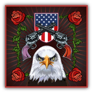 Amerikanische Flagge Waffen Auto Autoaufkleber Aufkleber - Bild 1 von 1