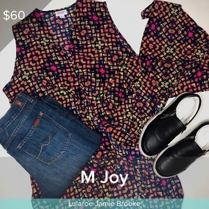 NWT Lularoe Joy Vest Duster Medium Colorful **Rare** - Picture 1 of 1