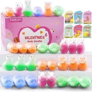 30 Pack Valentines Day Gifts for Kids, Mini Mochi Squishy Toys Set with Valen... - Picture 1 of 7