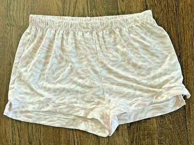 Camisa Nine West nova com etiquetas feminina pequena roupa de dormir shorts Oh So macia estampa branca e rosa - Imagem 1 de 4