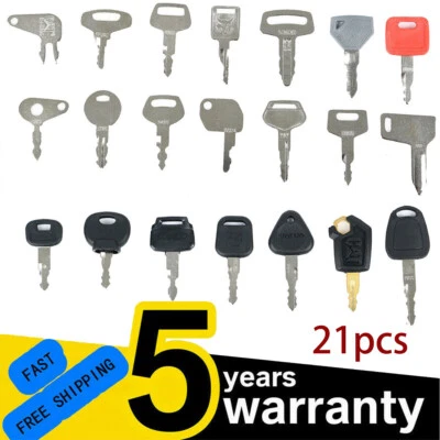 21pcs KEY MASTER PLANT SET / Excavator / Digger / Dumper / Keys + FAST POST UK