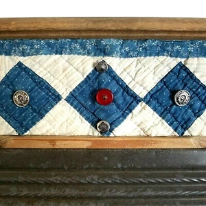 Antique HOWARD WOODENWARE Washboard Quilt Button Home Decor 24 x 12 1/2" x 2" * - Picture 1 of 9