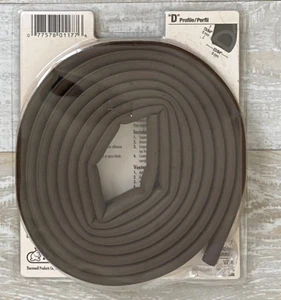 Frost King Brown Rubber Weatherseal Self Stick Tape D Profile 17' L x 23/64" W - Picture 1 of 6