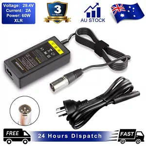 AC Adapter Charger For 24V Lithium Ion Battery E-bike Electric Bicycle Scooter - Picture 1 of 9