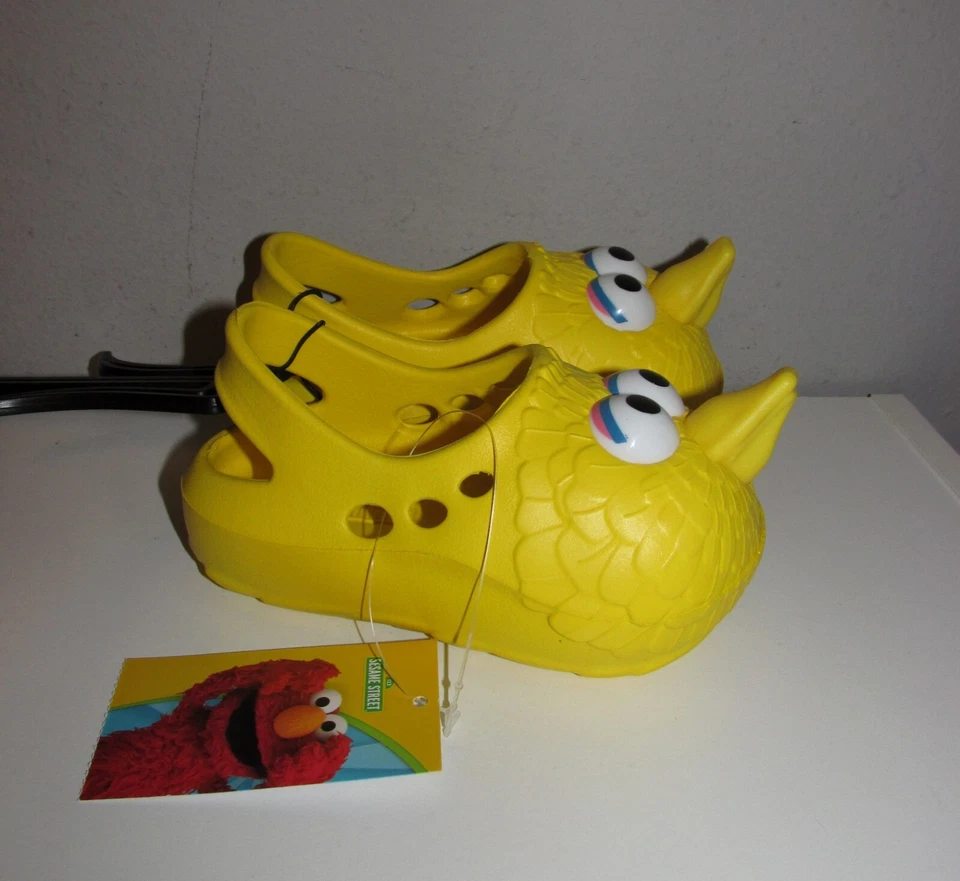 Tamancos infantis fofos Sesame Street Big Bird (tamanho 3) NOVO EM FOLHA COM ETIQUETAS - Imagem 1 de 4