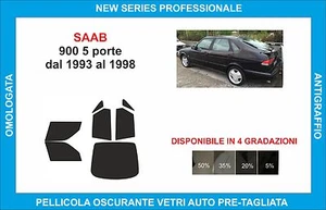 pellicole oscuranti vetri saab 900 5p dal 1993-1998  kit completo - Imagen 1 de 1
